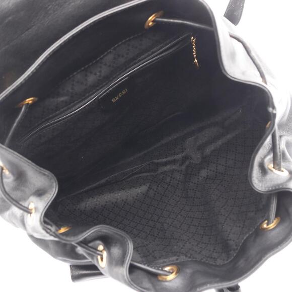 Gucci Bamboo Backpack/Handbag, Leather, Women's, Black, 003 2058 0016